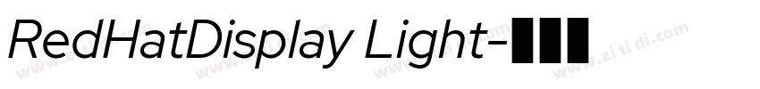 RedHatDisplay Light字体转换
